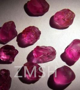 Quality Hot Pink FL Grade Lab Created Sapphire Raw Gemstones With Mohs Hardness 9 Diamond wholesale