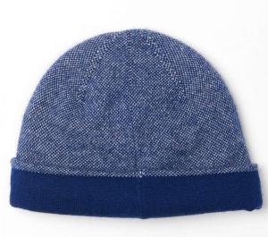 Quality WOMEN'S 100% CASHMERE KNITTED BIRDSEYE DOUBLE LAYER BEANIE HAT wholesale