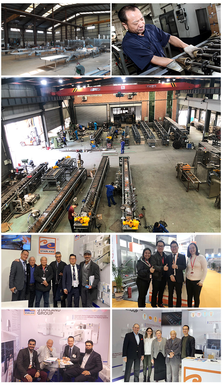 Automatic Waffle Cone Production Line,61 Cast Iron Baking Templates, Stainless Steel Material.