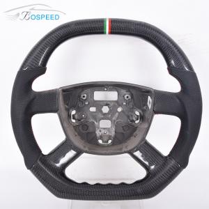 Quality OEM Racing Car Ford Carbon Fiber Steering Wheel Fiesta Green Stripe wholesale