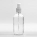 Liquid 120ml Clear Boston Glass Bottles With Pump Spray
