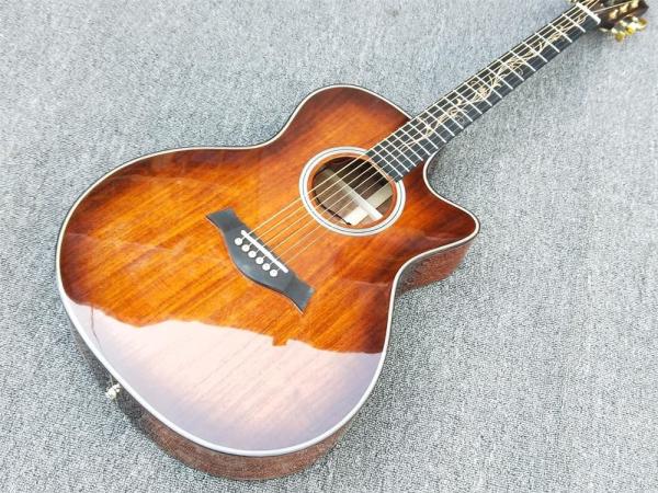 Cutaway KOA K24ce classic acoustic guitar / Factory Handmade 41 inchs Ebony