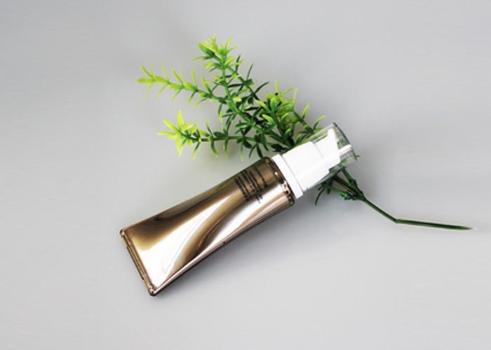 Tube Style Airless Cosmetic Bottles Shiny Plastic 30ml 35ml Empty PP