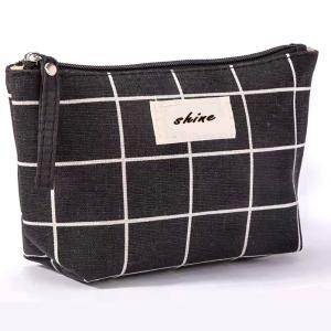 Quality Zipper Blank Canvas Makeup Bag Multifunctional 21CM×12CM×6.5CM wholesale