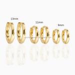 Silver Fine Jewelry Minimalist 18K Gold 9MM 11MM 13MM Hoop Set for FedEx DHL UPS