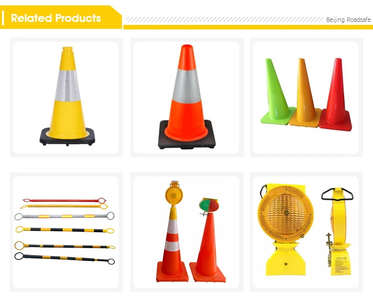 Safety 700mm Traffic Warning Cones Orange Reflective Safety Cones 1.4kg