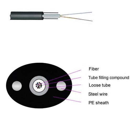 Crush Resistance Outdoor Fiber Optic Cable LSZH G652d Unitube GYXTPY Light