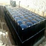 Stainless Steel Inside Underground Water Cistern , Hot Galvanized Outside Square