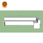 Antibacterial L Shape Solid Surface Bar Counter Restaurant White Bar Counter