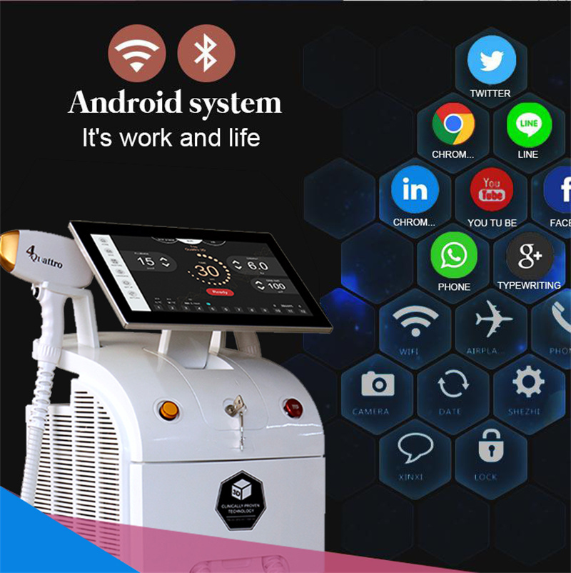 4 Wavelengths Diode Laser Hair Removal Machine 808nm/755 808nm 1064nm with User Manual