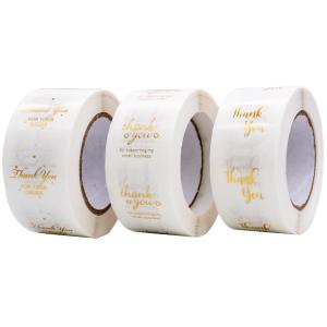 Quality Luxury Clear Thank You Sticker Labels Offer Printing Single Sided Adhesive wholesale