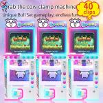 Button Grabbing Cow Clamp Machine 40 Clips Capacity Shopping Mall Attraction