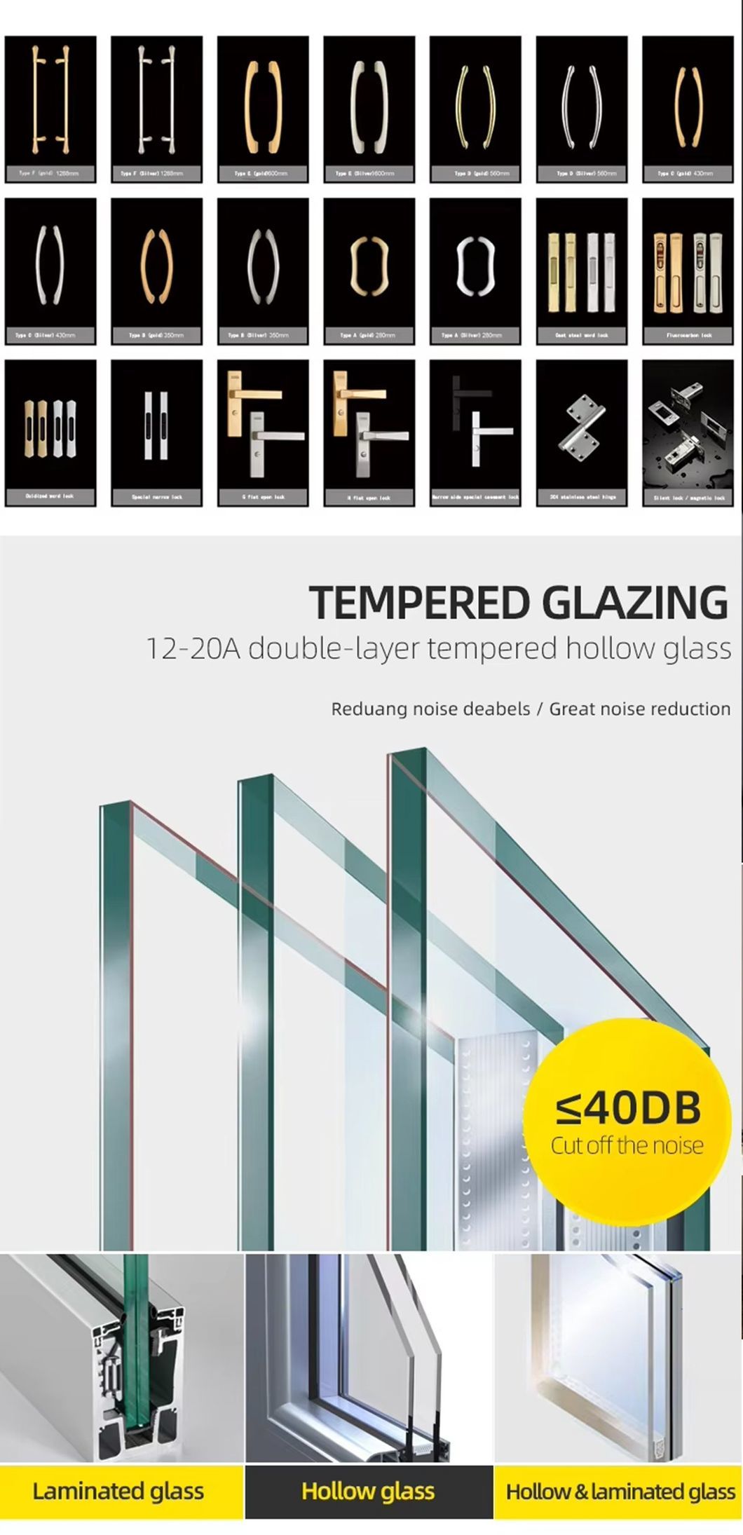 Composite Aluminum-Wood Door, French Style
