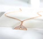 2021 Korean Shinny Jewelry 925 Sterling Silver Necklace Geometric Cubic Zirconia