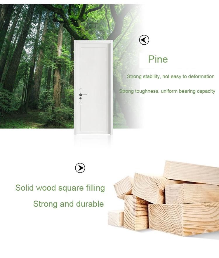 Anti Cracking Gloss Solid Wood Internal Doors For Hospital