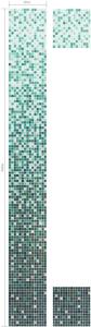 Quality Deep green variation decoration for changing room mosaic gradation pattern wholesale