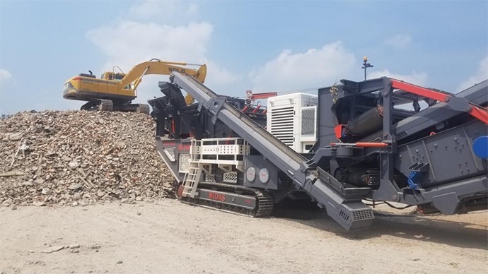 Waste Limestone Granite Stone Crusher Machine Sorting Line 85kw For Construction Site