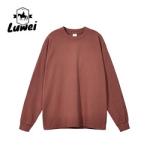 Organic Heavyweight Cotton Hoodie Reflective Camo Crewneck Sweatshirt 310g
