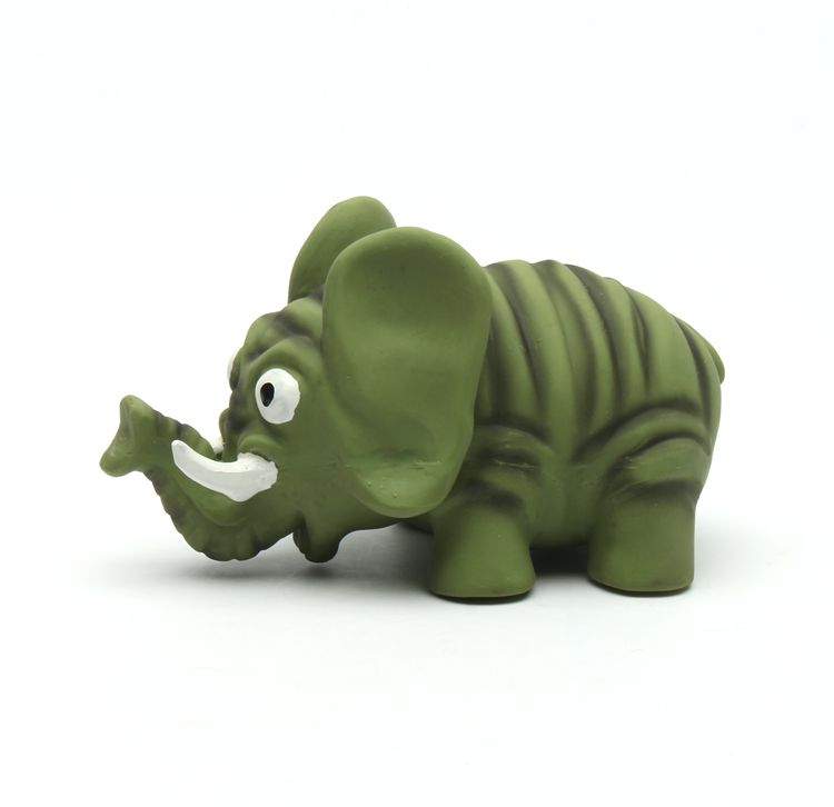 Lovely Stuffed Rubber Elephant Dog Toy Customized Size ODM Services