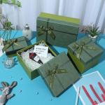 Green Lid And Base Box Rigid Cardboard Carton Box Gift Packaging Paper Boxes