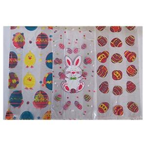 Quality Happy Easter Egg Printed Plastic Treat Bag Cellophane Bags wholesale