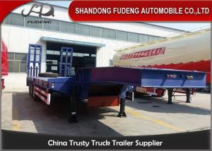 Quality Mechanic Flatbed 4 Axles Steel 60T Low Bed Semi Trailer wholesale