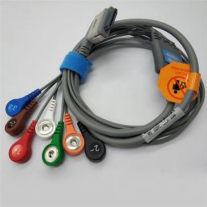 Quality Compatible Biomedical BI9800/BI9000 Holter 7 Leads ECG Cable with Snap/Clip IEC/AHA Type for Patient Monitor wholesale