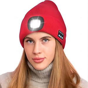 Quality LED Headlamp Cap Wireless Headphone Hat Light Your Way, Listening Music wholesale