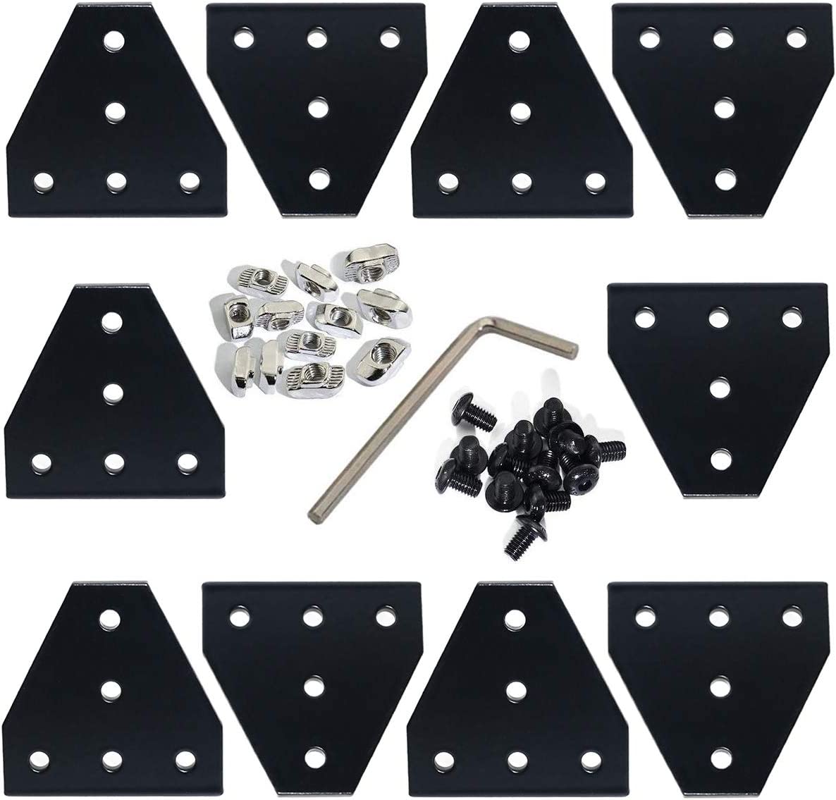 Offering Sample 90 Degree L Shape Corner Bracket Plate for 20 x 20mm Aluminum Profile