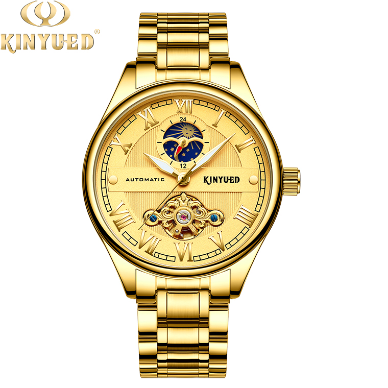 KINYUED men's automatic mechanical watch tourbillon waterproof mechanical wristwatches