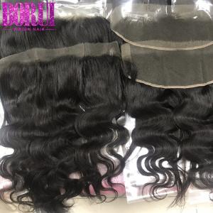 Quality No Tangling HD Lace Closure 13x4 Straight Wave Indian Virgin Hair Natural Color wholesale