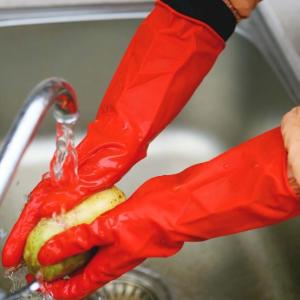 Quality Waterproof Durable Latex Kitchen Rubber Gloves Reused Household Gloves wholesale