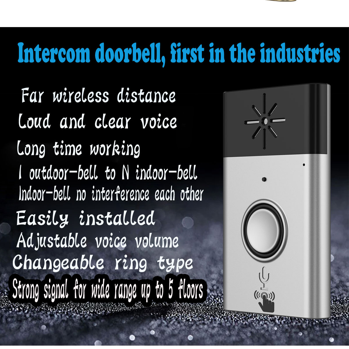 new arrival press to talk wireless door bell
