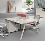 PANEL Wood Modern Style Four-Person Office Desk and Chair Combination for