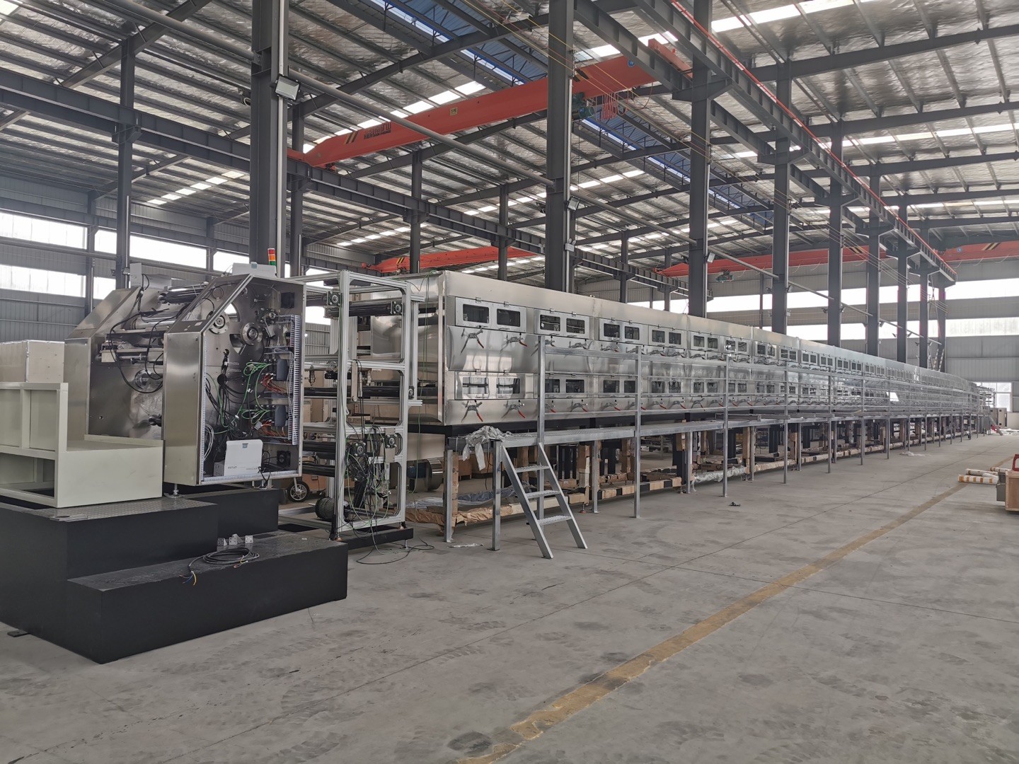 Lithium Battery Electrode Coating Machine , AC380V Battery Production Line