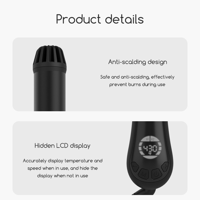 Portable Automatic Rotating Curler , Rechargeable Rotating Ceramic Hair Curler