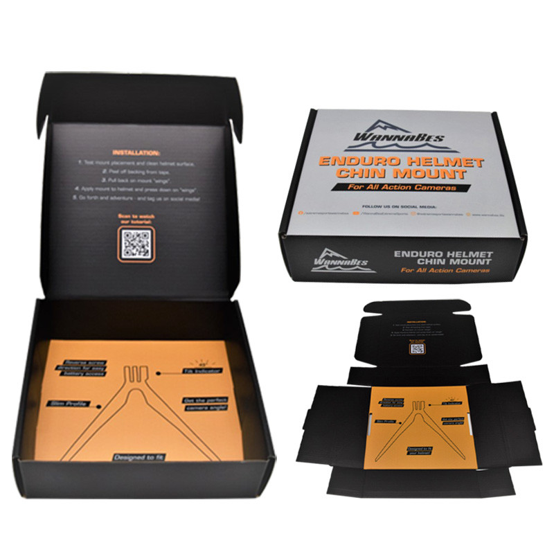 Collapsible Cardboard Corrugated Mailer Boxes Shipping For Helmet Spare Parts