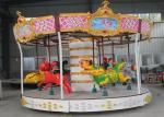 Colorful Led Lights Merry Go Around , Health Paint Small Carousel Horse
