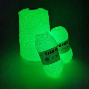 Quality 150D 2mm Glow Dark Yarn green Glow In The Dark Knitting Wool wholesale