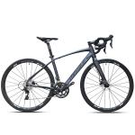 700C Complete Aluminum Carbon Fiber Bicycle 21 Speed Double Disc Brake Full