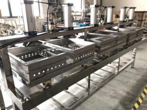 Quality automatic china hard pneumatic tofu making machine with 6 tofu mold wholesale