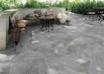Black Full Body Porcelain Tile / Body Concave Kitchen Floor Porcelain Tile