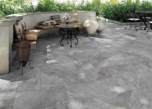 Quality Black Full Body Porcelain Tile / Body Concave Kitchen Floor Porcelain Tile wholesale