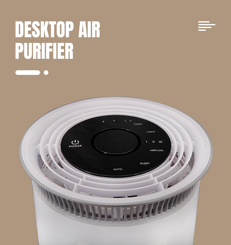 Indoor Household Portable Anion Air Purifier Low Noise 100-240V 24W