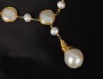 Natural Baroque Pearl necklace Cassic large irregular baroque pearl necklace