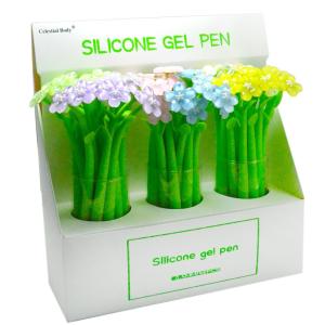 Quality Promotion Creative Acrylic Crystal Daisy Flower Silicone Neutral Pen For Gift wholesale