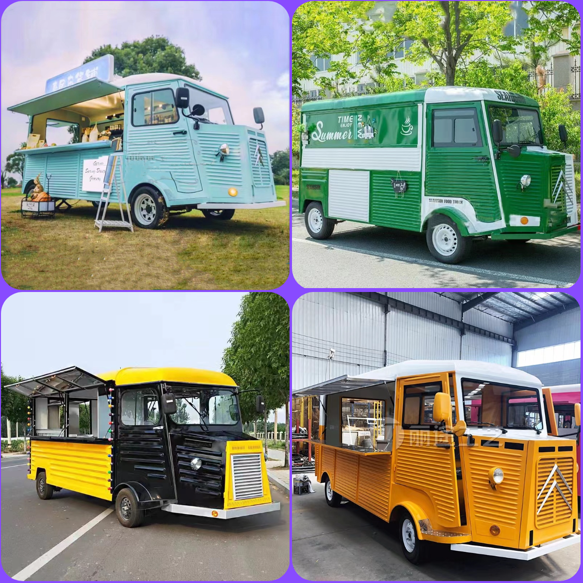 Customized Citroen Bus Food Truck for Street Coffee Burgers Fries and Ice Cream