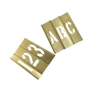 Quality Customized Standard Brass Interlocking Stencils Brass 65 Material Golden Color wholesale