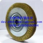 Crimped wire wheel brush for machine
