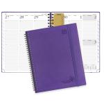 100GSM Paper Large Academic Planner Purple Softcover Wirebound